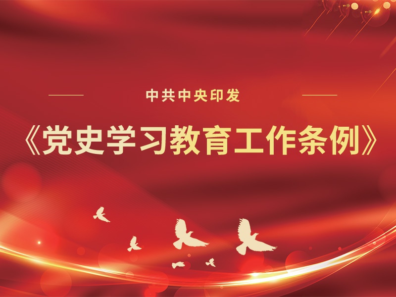 中共中央印發(fā)《黨史學(xué)習(xí)教育工作條例》
